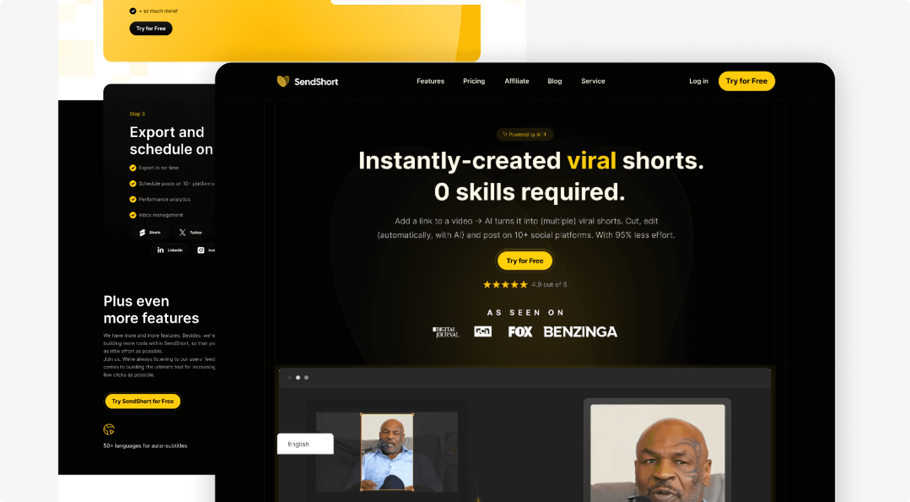 SendshortAI — Content Creation SaaS